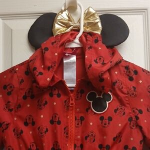 DISNEY JUNIOR Size 6X Jacket/Windbreaker Coat W/Hoodie